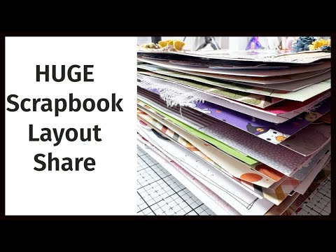 Видео: ОГРОМНЫЙ макет для альбома для вырезок! — Вдохновляйтесь!