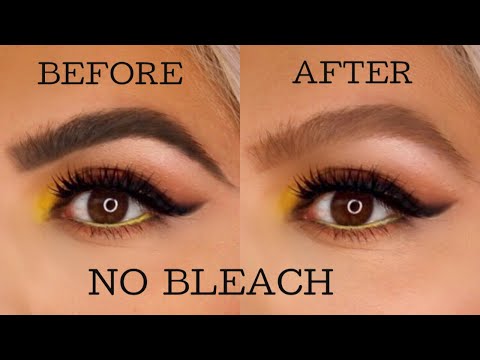 Видео: Как осветлить брови дома!!! (БЕЗ ОСВЕТИТЕЛЯ)