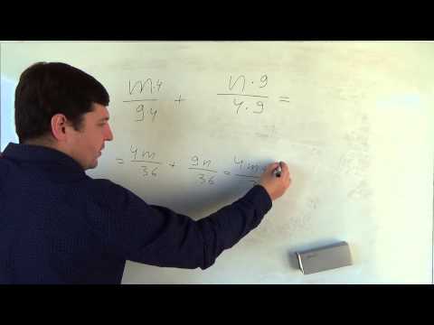 Видео: Алгебра 8 класс. 22 сентября. Сложение и вычитание алгебраических дробей с разными знаменателями #1