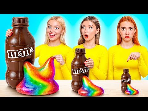 Видео: Большая, Средняя или Маленькая Тарелка Челлендж | Вкусные Кухонные Рецепты от Super Hyper DO
