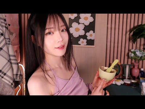 Видео: ASMR(Sub✔)корейский уход за кожей многослойные звуки
