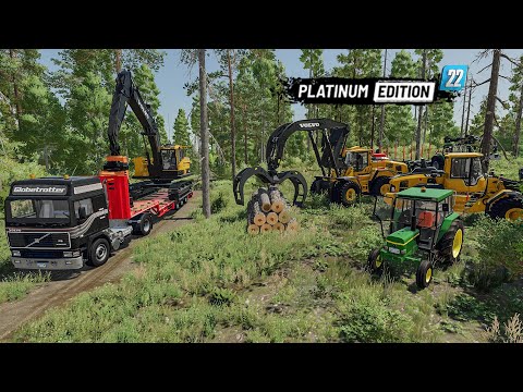 Видео: Используя НОВЫЕ автомобили платиновой версии посреди леса | Farming Simulator 22