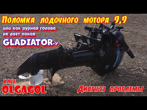 Видео: Поломка лодочного мотора Gladiator 9 9. Дурная голова мотору покоя не даёт.