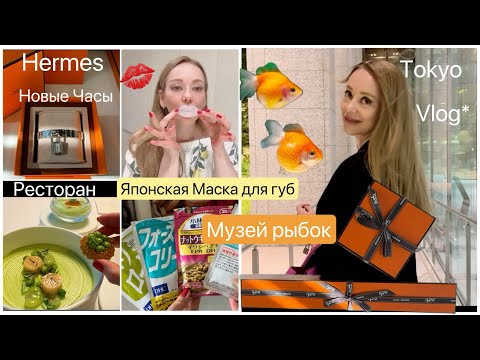 Видео: Новые часы Hermes 🤩 🎁 Маска для увеличения губ  👄Ресторан 🍽️ Арт Музей рыбок 📍Токио