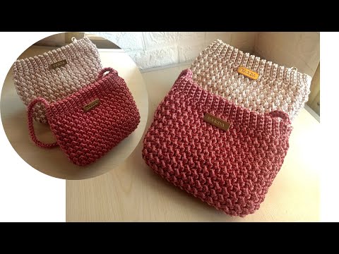Видео: Вязаная крючком сумка с новым легким и замечательным дизайном