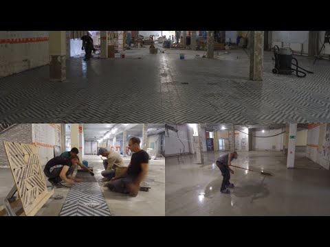 Видео: Ремонт магазина 600 м2 . Супер Сложная Укладка Плитки . Весь объект за 60 минут. г.Дубна