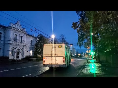 Видео: Троллейбус, маршрут №6 ЛиАЗ-5280 (ВЗТМ) б.343 (17.10.2023) Петрозаводск