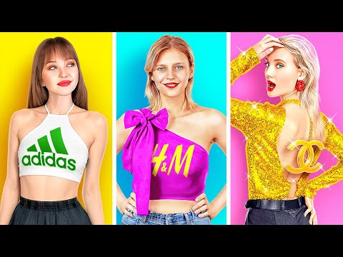 Видео: КРУТЫЕ МОДНЫЕ ХИТРОСТИ 👚✂️ Простые и креативные идеи для обновления одежды от 123 GO! Planet