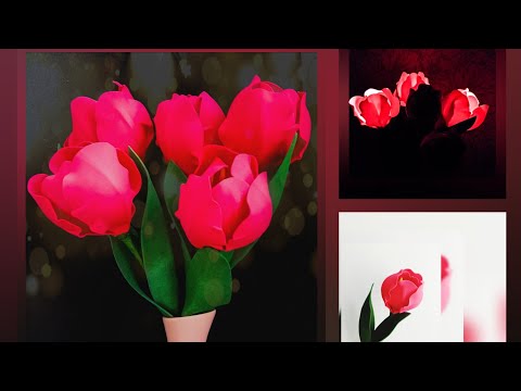 Видео: Светильник из фоамирана "Тюльпаны"