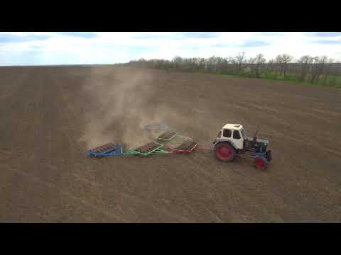 Видео: ЮМЗ-6 , ККШ-10 коткуємо посів кукурудзи