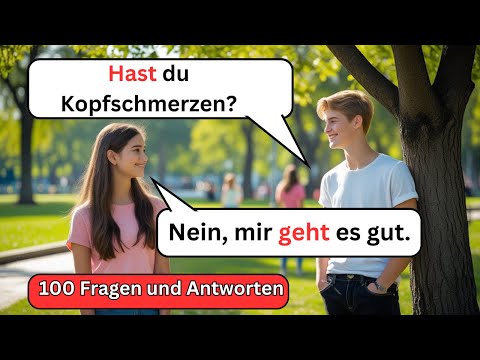 Видео: 100 важных вопросов и ответов по немецкому языку для начинающих (A1–A2) с переводом! | Немецкое в...