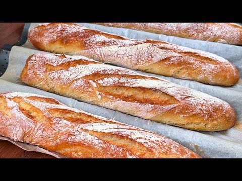 Видео: Быстрый, простой и вкусный БАГЕТ 👉 Без замешивания, без посуды, без формовки