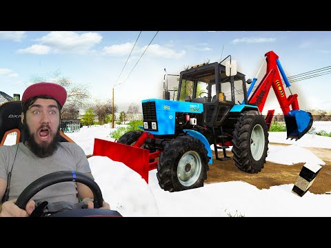 Видео: ВСЮ ДЕРЕВНЮ ЗАСЫПАЛО СНЕГОМ - FARMING SIMULATOR
