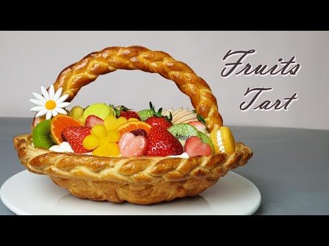 Видео: Красивый фруктовый пирог рецепт / корзиночный пирог / клубничный компот рецепт