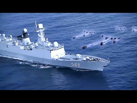Видео: Международные пираты грабили китайские торговые суда, но встретили китайский флот.