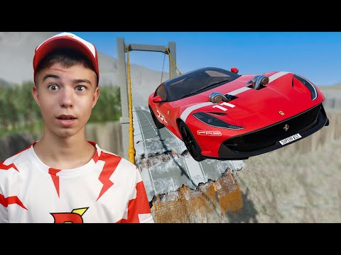 Видео: 🚗 Кто Перелетит Мост и Выживет?! ➢ Испытание Машин в BeamNG Drive