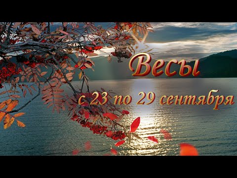 Видео: Весы Таро прогноз на неделю с 23 по 29 сентября 2024 года.