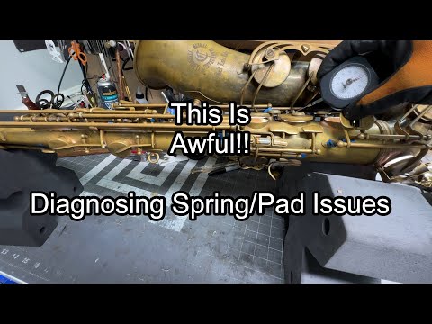 Видео: Диагностика проблем с пружинами и подушками на «свеже» отремонтированном тенор-саксофоне