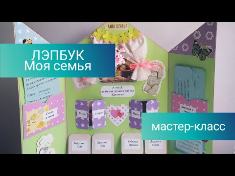 Видео: Как сделать ЛЭПБУК на тему "Моя семья".