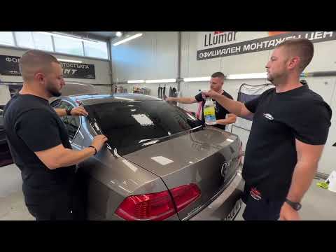 Видео: Лепене на външно, защитно, слънцезащитно фолио 35% за задно стъкло