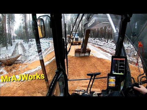 Видео: Подготовка дорожного основания с системой 3D