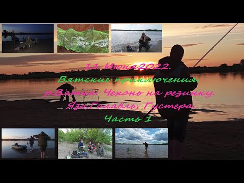 Видео: 11 Июня 2022. Вятские приключения 1ч.  Река "Вятка".  Чехонь на резинку.  Язь, Голавль , Густера.