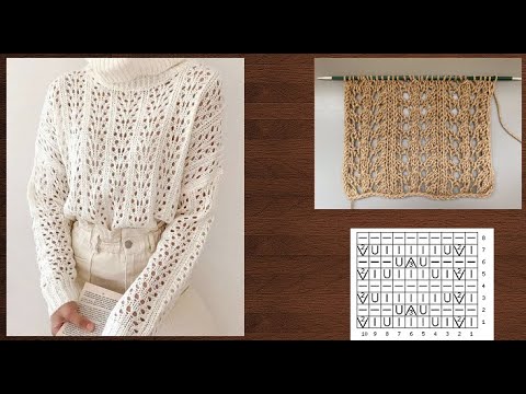 Видео: Красивый ажурный узор спицами.