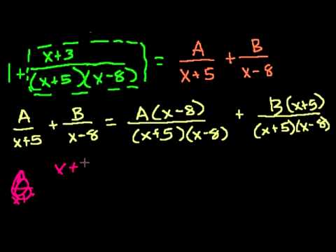 Видео: Разложение на  простые дроби