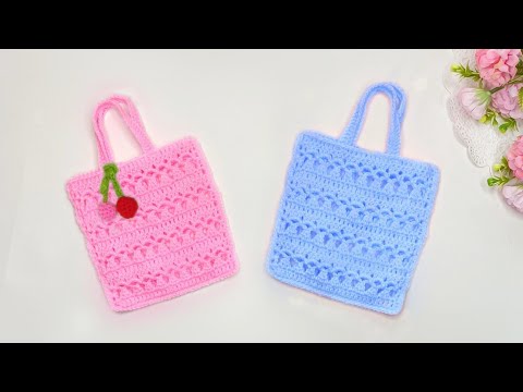 Видео: Очень мило❤ Легко и просто 🌸Как вязать детскую сумочку крючком🌸