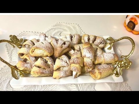 Видео: ☘️Творожные рогалики ☘️Рогалики с яблочно-ореховой начинкой 💥