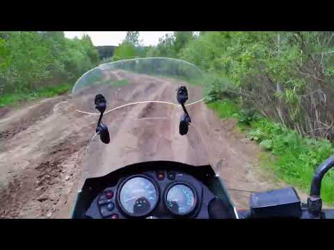 Видео: Заезд на Kawasaki KLE 400 | Лёгкое бездорожье