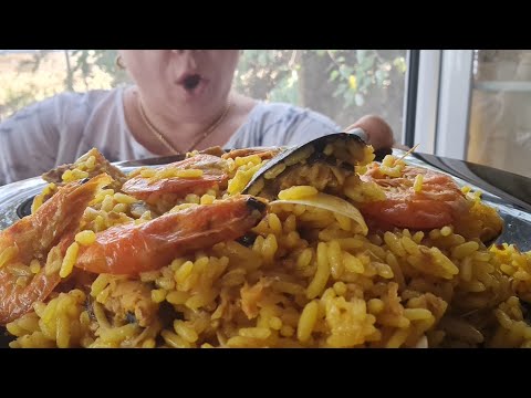 Видео: МУКБАНГ 🍽 PAELLA CON MARISCO🦐🍤 ИСПАНСКИЙ ПЛОВ💥#мукбанг #mukbang