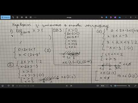 Видео: Алгебра 11. Логарифмічні нерівності з невідомими в основі