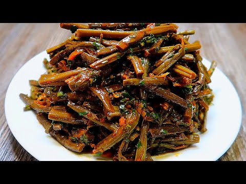 Видео: Рецепт салата из папоротника МИНАРИ ЧА. Очень вкусно получается!