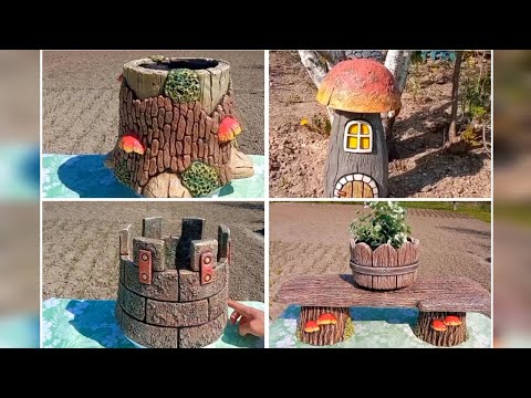 Видео: Подборка идей садового декора из цемента. Арт бетон для дачника! Просто и доступно каждому