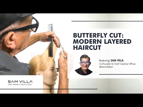 Видео: Стрижка «бабочка» | Современная многослойная стрижка