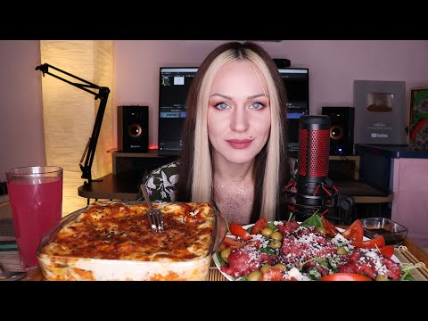 Видео: MUKBANG | Лазанья с фаршем, карпаччо из говядины | Lasagna with minced meat, beef carpaccio не ASMR