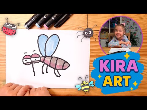 Видео: Как нарисовать КОМАРА! | Рисуем комара
