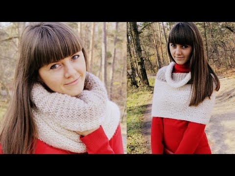 Видео: ТЁПЛЫЙ СНУД ТРУБА СПИЦАМИ