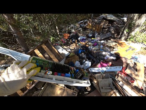 Видео: Рейд по лесным свалкам за металлом. Находки не дают повода для размышлений