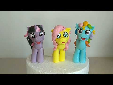 Видео: Литл Пони из мастики. Фигурка на детский торт.