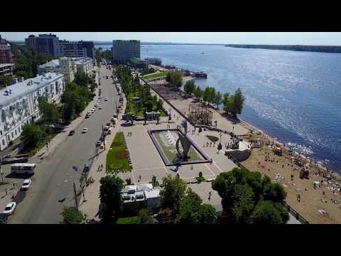 Видео: Набережная от Вилоновской до Ленинградской г. Самара 4.07.2017 (Video 4K)