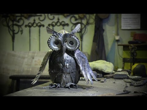 Видео: Scrap Metal. Owl. Handmade. Художественная ковка. Сова