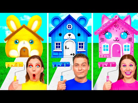 Видео: Домики Одного Цвета Челлендж | Смешные Моменты от DuKoDu Challenge