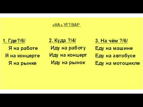 Видео: Орос хэлний "НА" УГТВАРЫГ ХЭРХЭН ХЭРЭГЛЭХ ВЭ?