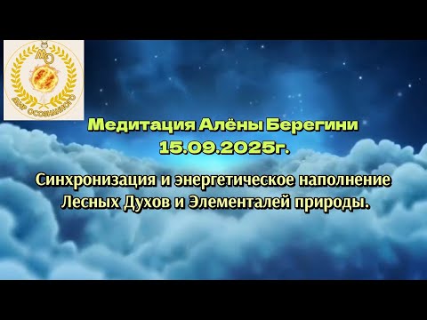 Видео: Медитация Алёны Берегини 15.09.25г.Синхронизация и энергетическое наполнение Лесных Духов.