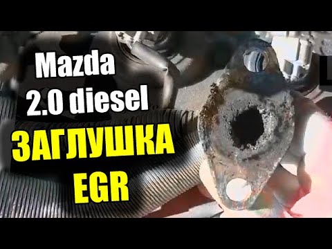 Видео: Mazda 2.0 Diesel Удаление Клапана EGR  |  Куда и Как Ставить ЗАГЛУШКУ
