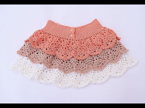 Видео: Юбка с вязаными крючками