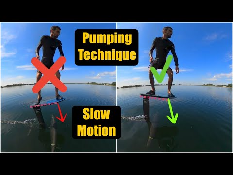 Видео: Техника пампинга в замедленной съёмке | Pump Foil #pumpfoil #pumpfoiling #hydrofoil #foil #surffoil