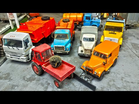 Видео: СПЕЦТЕХНИКА модельки машин на макете города 1/43. Про машинки.